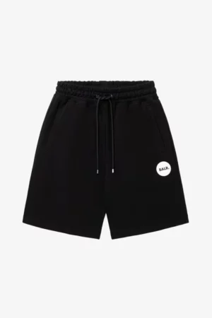 balr tony rubber badge sweat short jet black