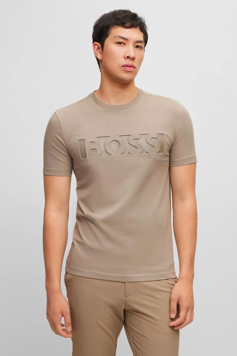 BOSS T-Shirt Zand (334 ) op Mike's Just For Men