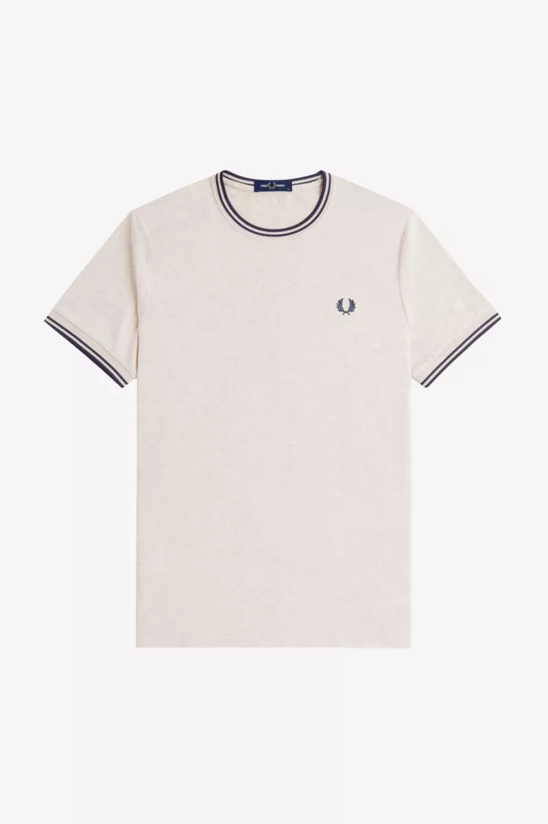 Fred Perry Twin Tipped T-Shirt 4 Fred Perry m1588 w50 porridge marl/anchor grey