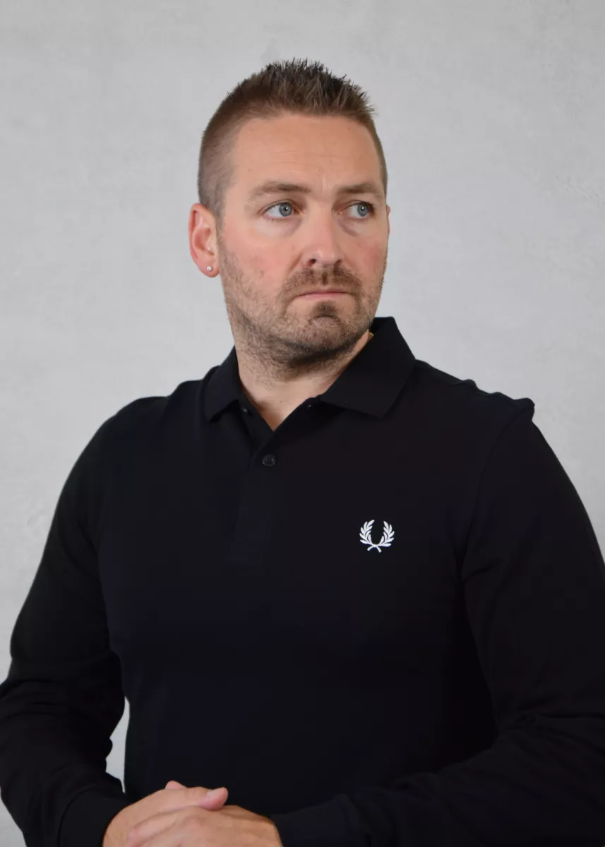 Fred Perry LS Plain Fred Perry Shirt 4 Fred Perry m6006 350 black/white