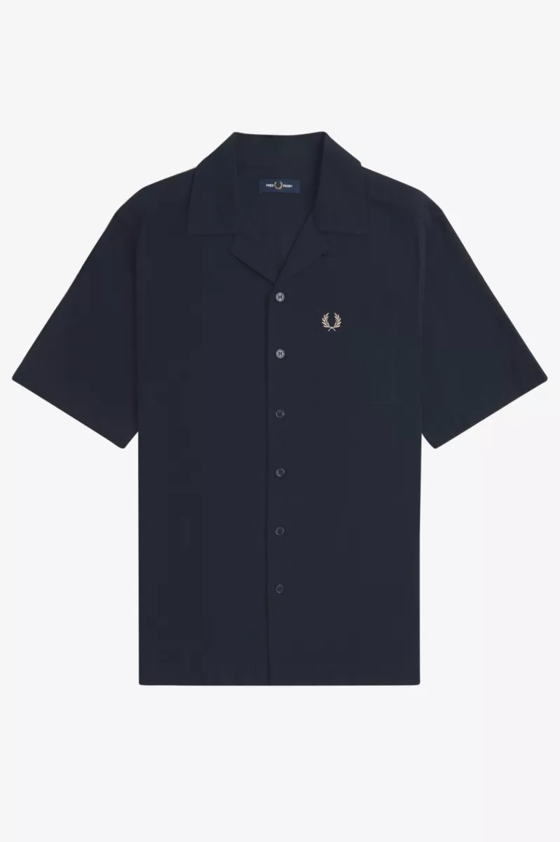 Fred Perry Lightweight Texture Revere Col 4 Fred Perry m7762 608 navy