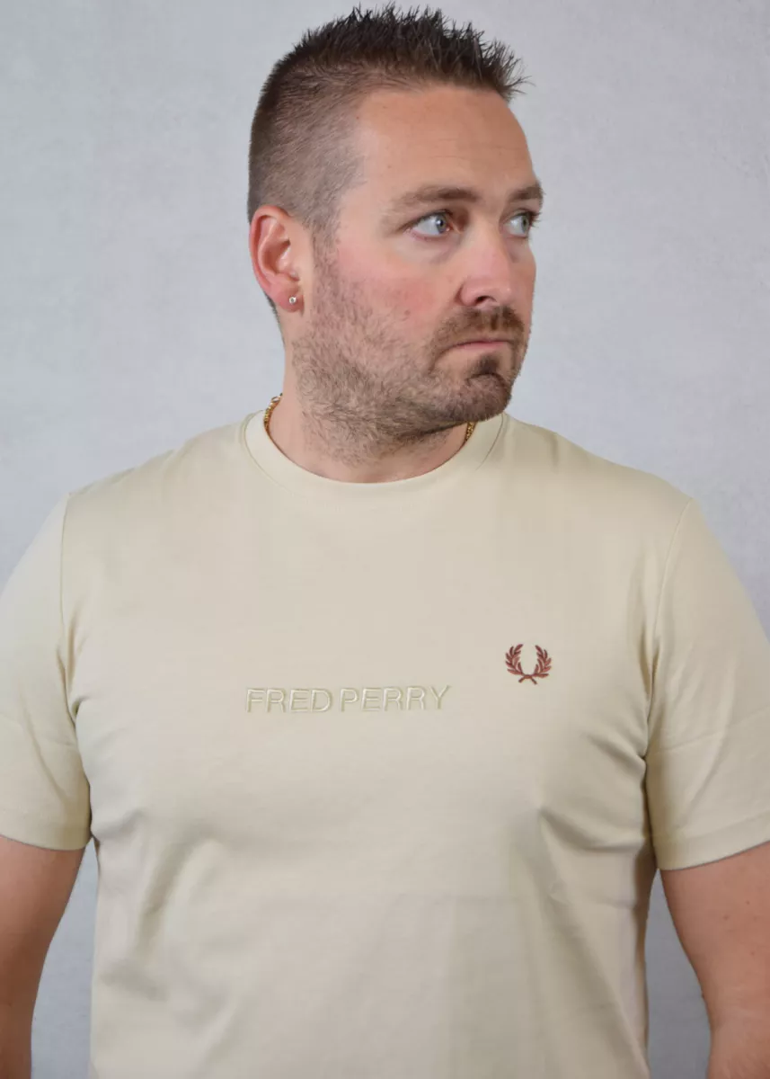 Fred Perry Fred Perry Embroidery T-Shirt 4 Fred Perry m8590 691 oatmeal