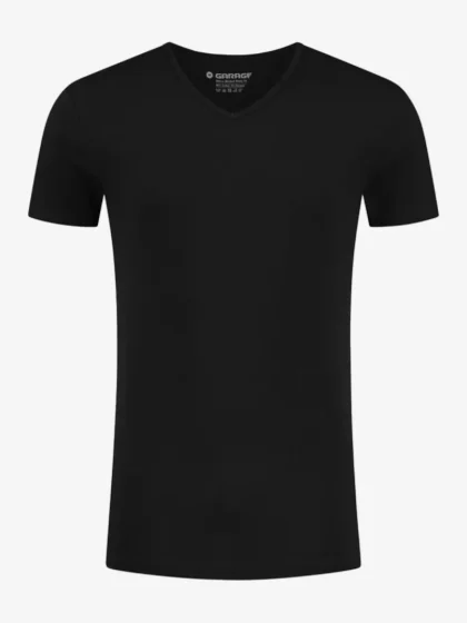 Garage V-Neck bodyfit 200 Black
