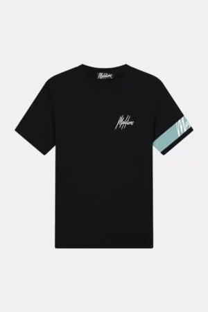 Malelions captain t-shirt black/light blue 910