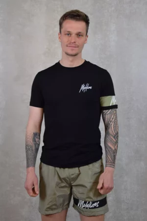 Malelions captain t-shirt black/sage green 930
