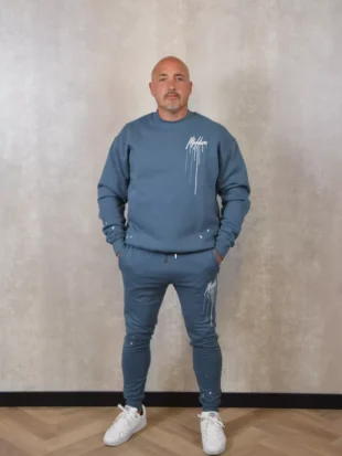 Malelions regular painter sweatpants 970 blue slate