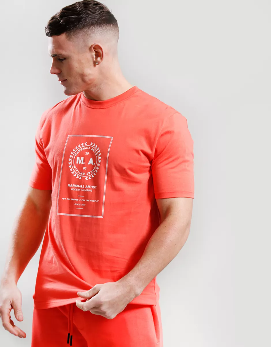 Marshall Artist Cartellino T-Shirt 1 Marshall Artist msatm10827 078 coral