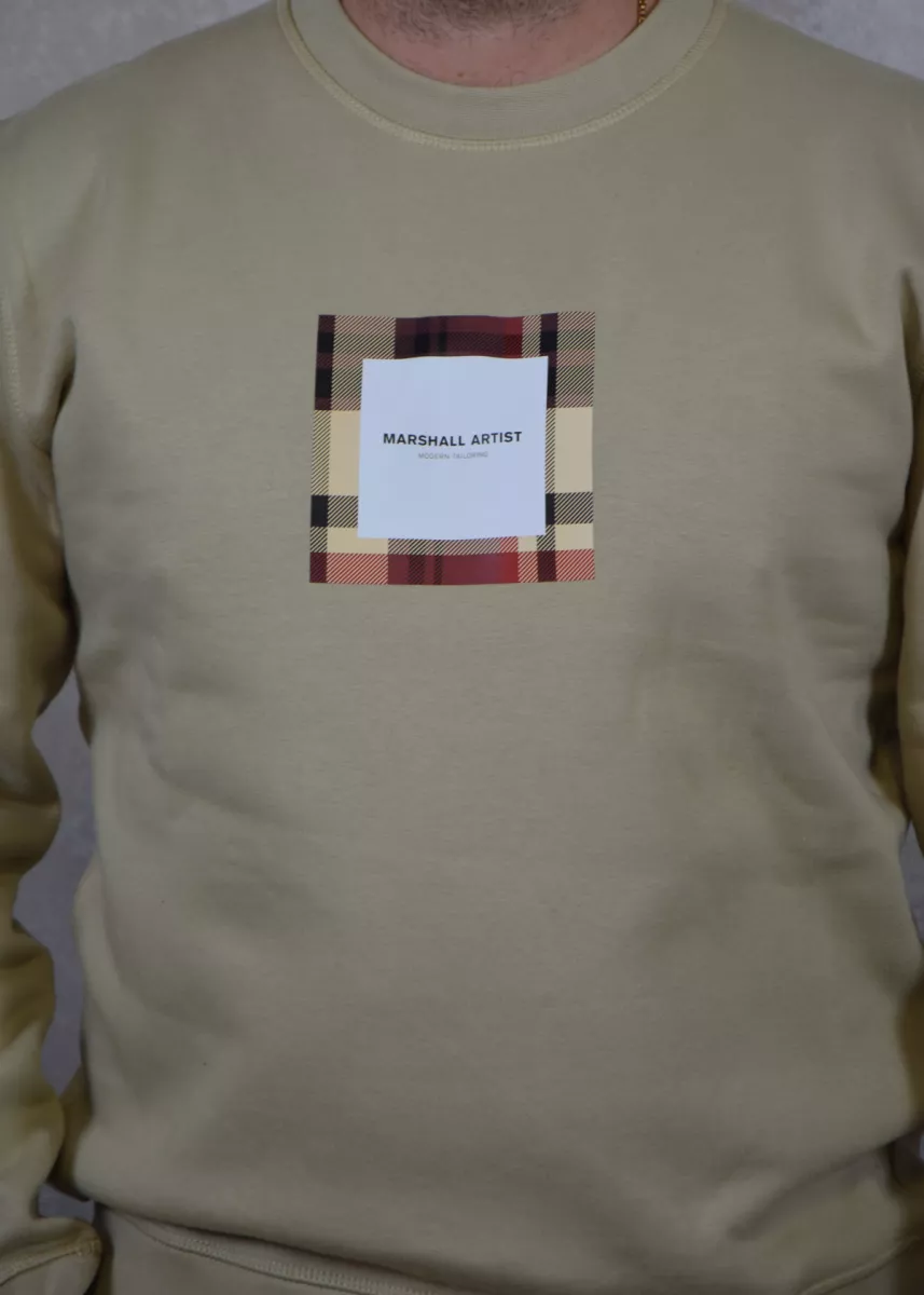 Marshall Artist U.K. Ism Box Logo Crewneck 4 Marshall Artist msatm10901 010 sandstone