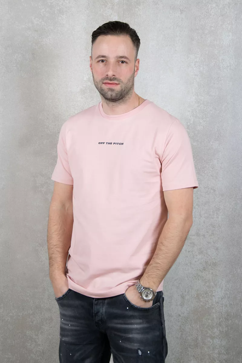 OFF THE PITCH Duplicate Slim Fit Tee 2 OFF THE PITCH duplicate slim fit tee 391 silver pink