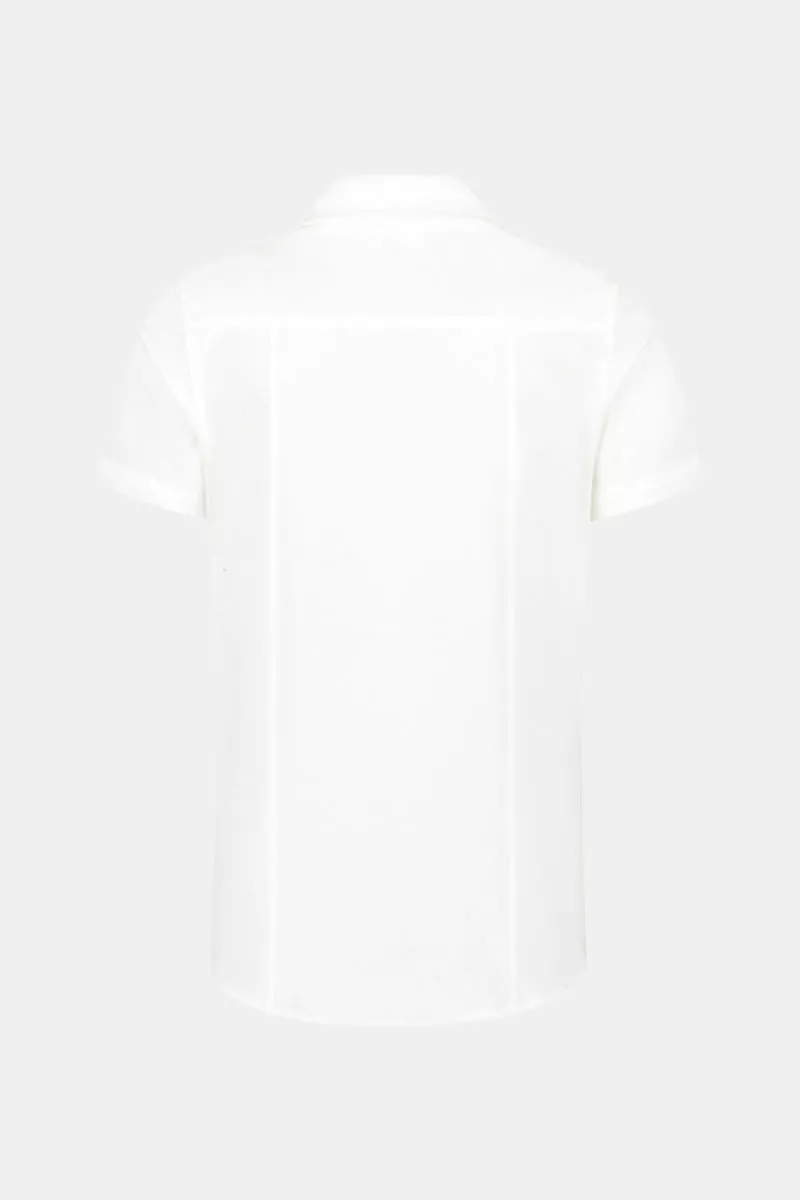 Purewhite Pique Shortsleeve Button Up Shirt 2 Purewhite 24010214 01 white