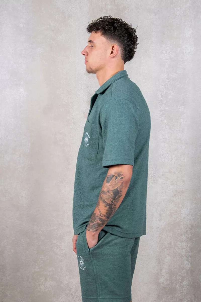 Purewhite Structured Shortsleeve 2 Purewhite 24010216 76 faded green