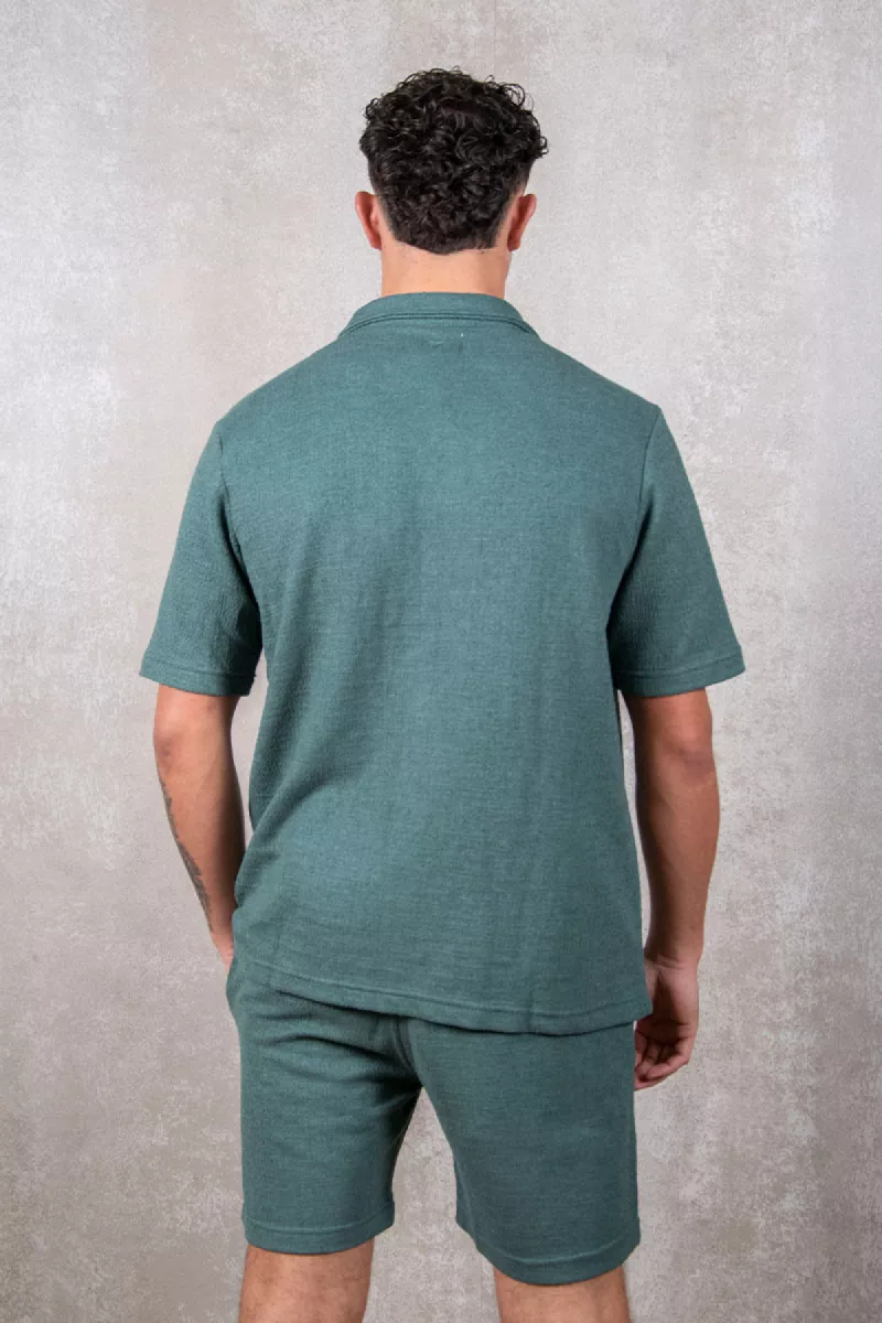 Purewhite Structured Shortsleeve 3 Purewhite 24010216 76 faded green