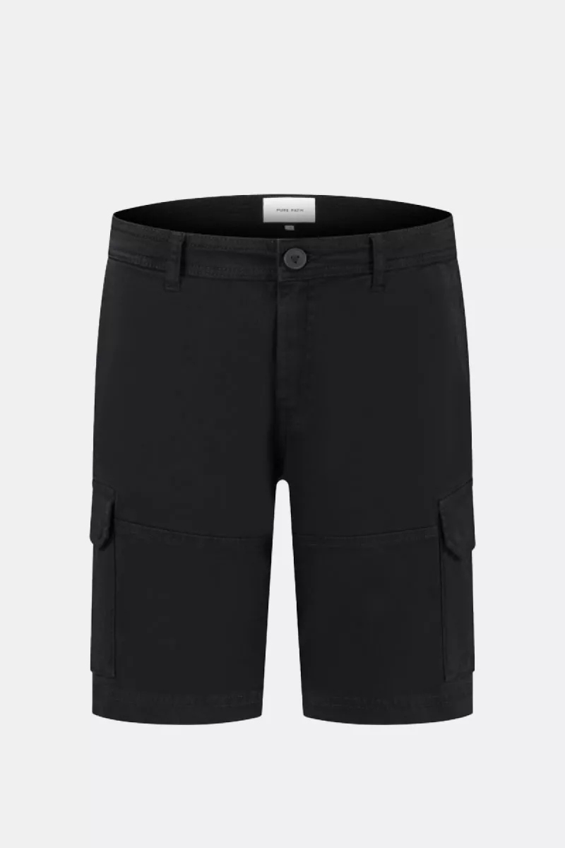 Purewhite Garment Dye Cargo Shorts 4 Purewhite 24010508 02 black