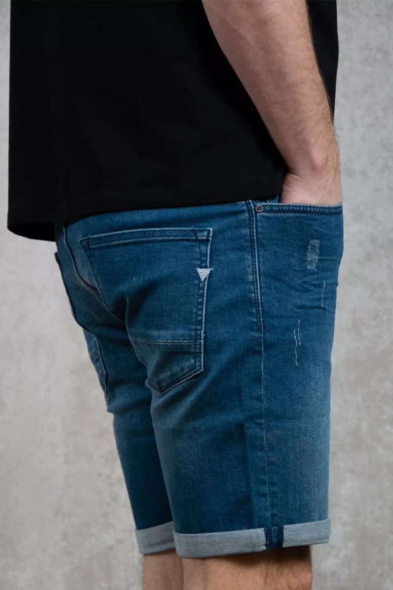 Purewhite Slim Fit Denim Short The Steve 4 Purewhite the steve w1266 84 denim dark blue