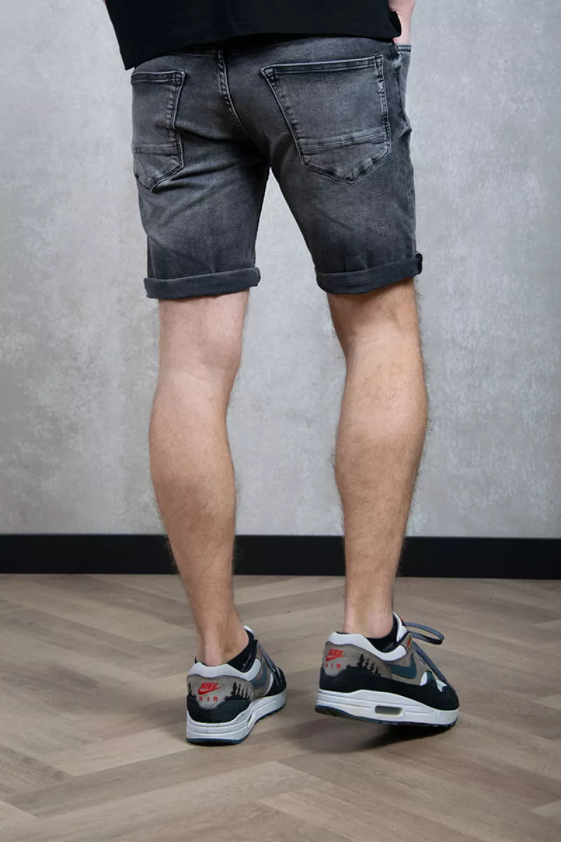 Purewhite Slim Fit Denim Short The Steve 3 Purewhite the steve w1288 87 denim dark grey