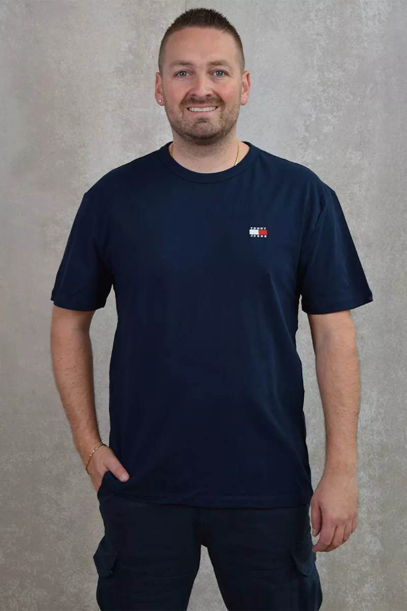 Tommy Jeans Reg Badge Tee 1 Tommy Jeans dm0dm17995 c1g dark night navy
