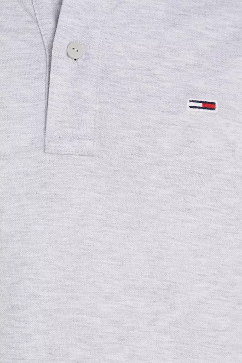 Tommy Jeans Slim Placket LS Polo 6 Tommy Jeans dm0dm18309 p9v silver grey htr