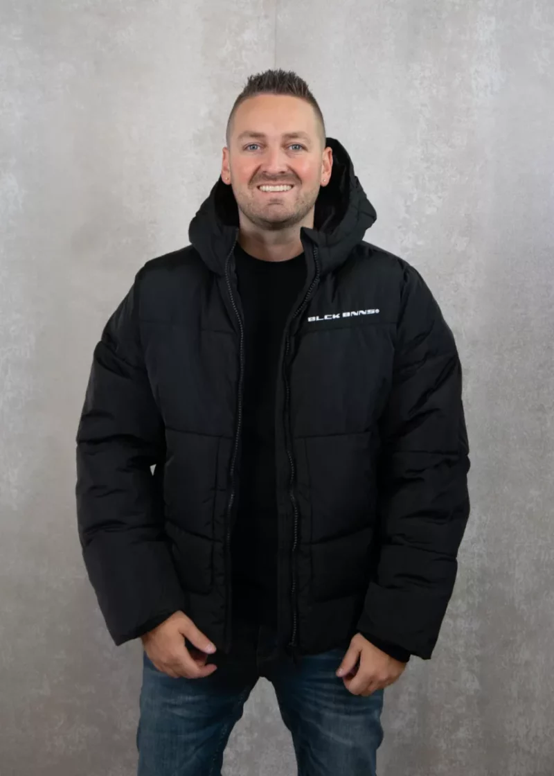 Black Bananas block puffer jacket black