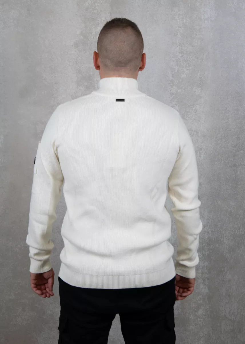 Quotrell D'Azur Knitted Halfzip 4 Quotrell d'azur knitted halfzip ecru
