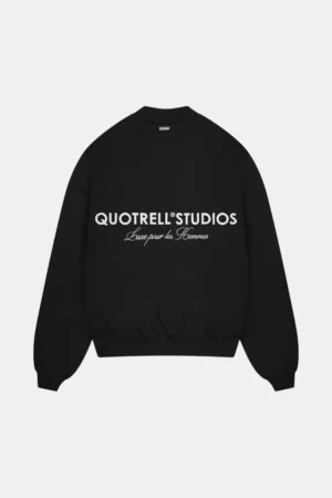 Quotrell studios crewneck black/white