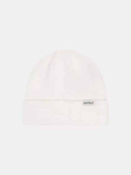 Quotrell ribbed beanie off white