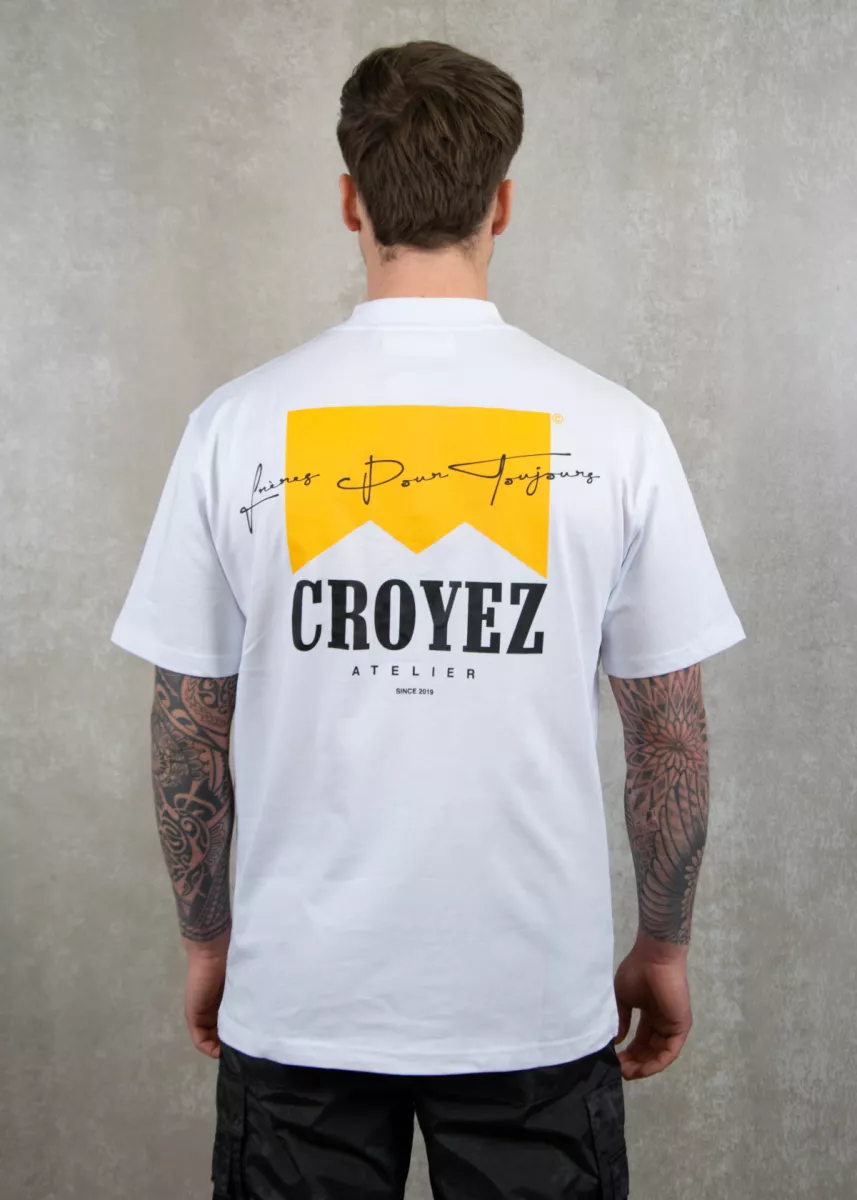 Croyez fumes t-shirt white / yellow