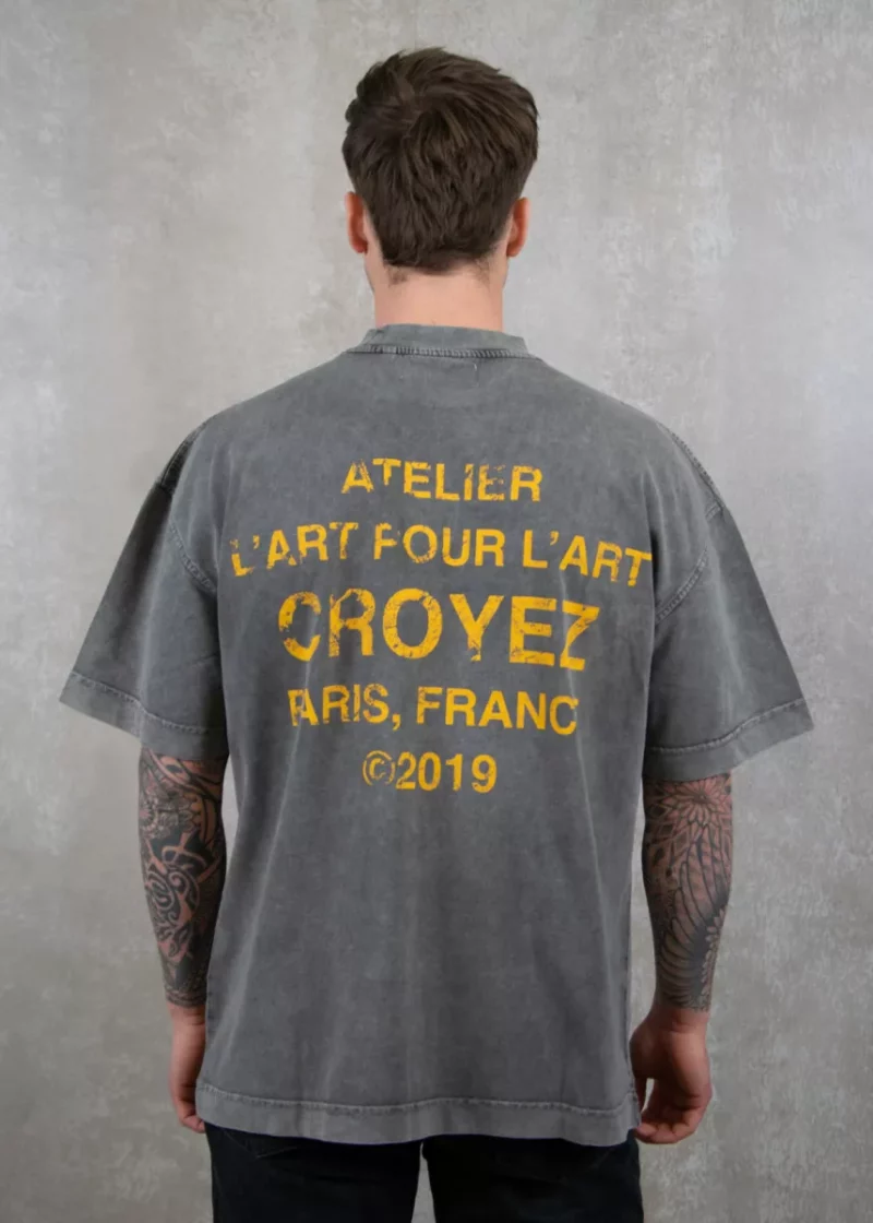 Croyez gallery grunge t-shirt acid wash