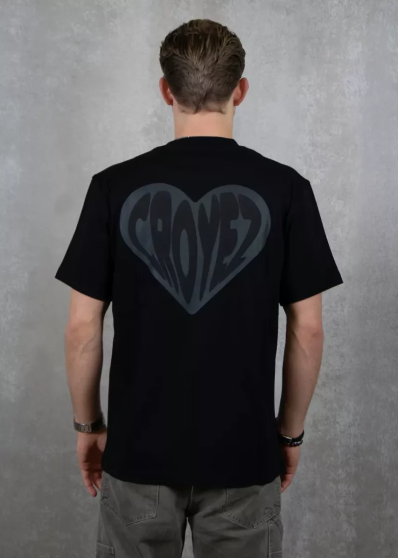 Croyez puffed heart t-shirt black