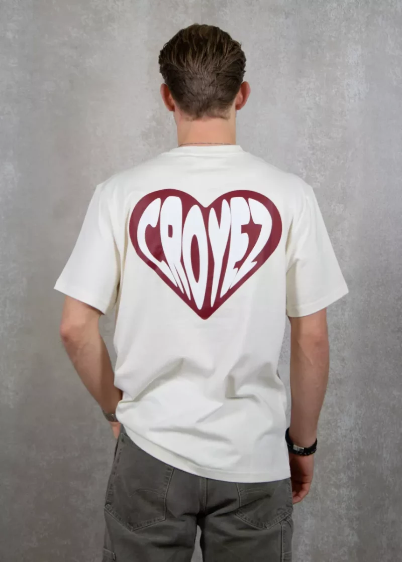 Croyez puffed heart t-shirt off-white