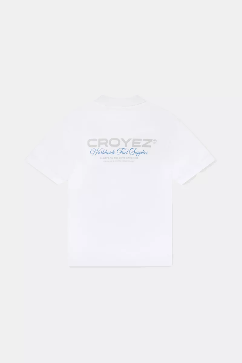 Croyez worldwide supplier t-shirt white/cobalt blue