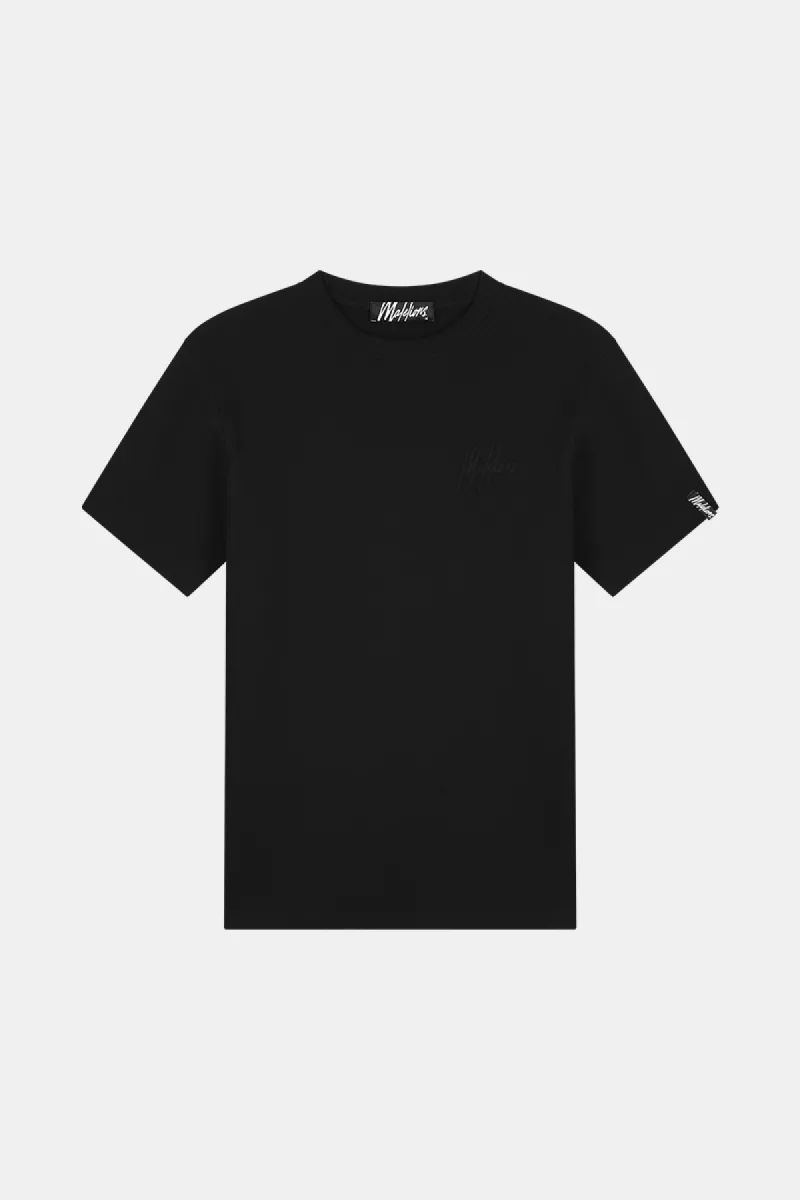 Malelions signature waffle t-shirt black