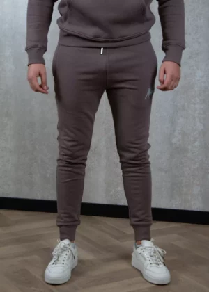 Malelions striped signature sweatpants stone brown
