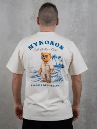 Baron Filou cxiii oversized backprint pearl white