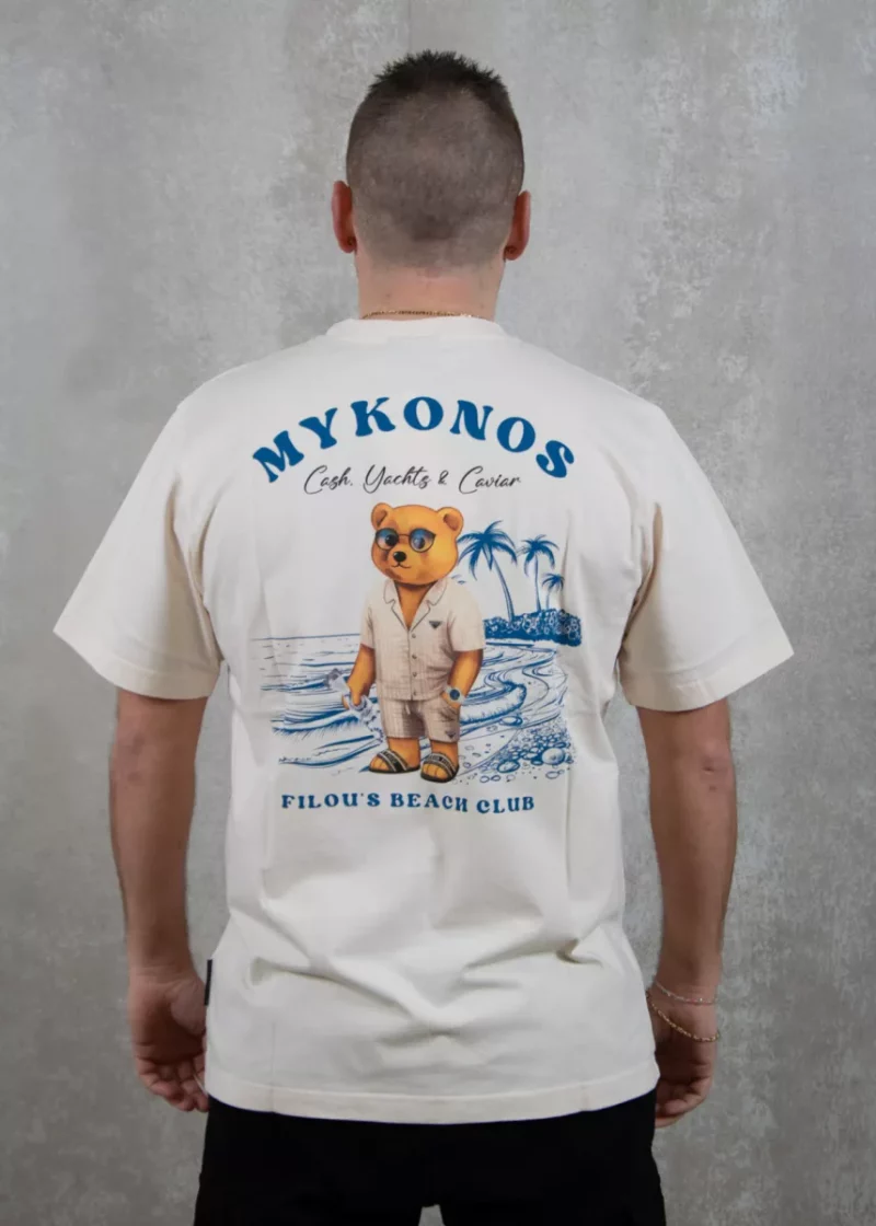 Baron Filou cxiii oversized backprint pearl white