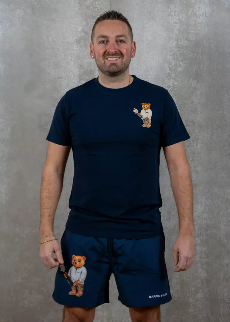 Baron Filou cxiv chestprint t-shirt navy blue