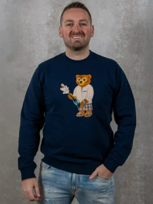 Baron Filou cxiv embroidered pullover navy blue