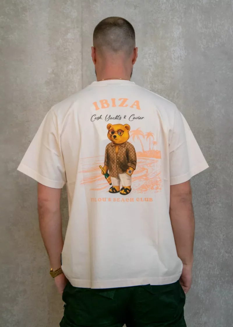 Baron Filou cxviii oversized backprint pearl white