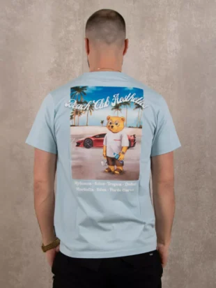 Baron Filou cxxi poster backprint t-shirt sky blue