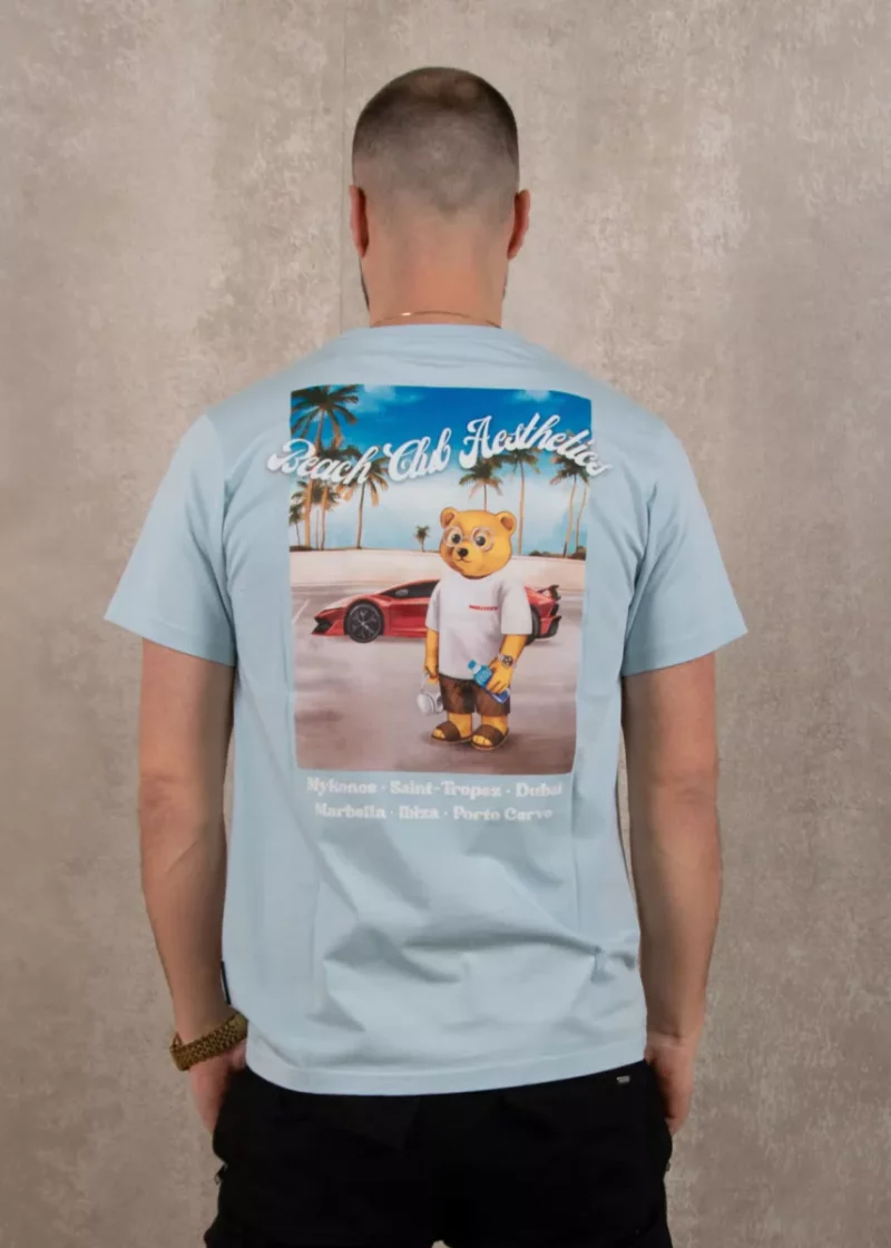 Baron Filou cxxi poster backprint t-shirt sky blue