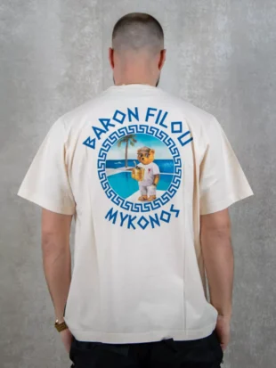 Baron Filou cxxiii oversized backprint pearl white