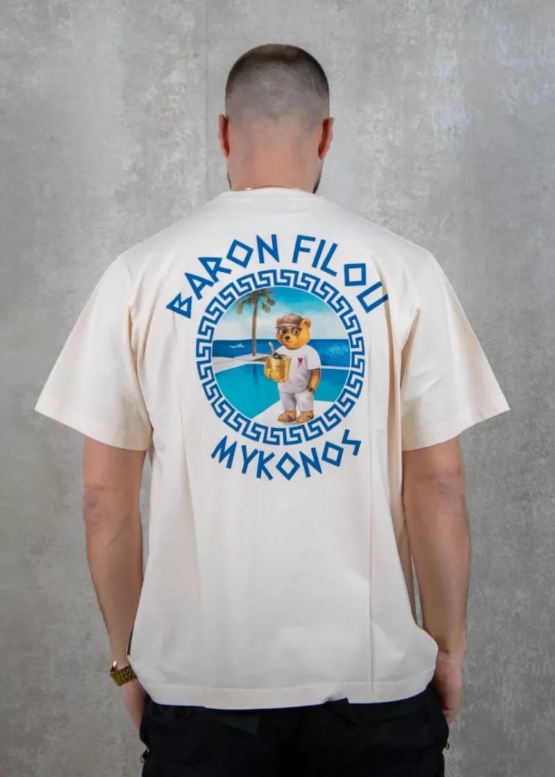 Baron Filou cxxiii oversized backprint pearl white