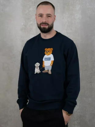 Baron Filou cxxiv embroidered pullover navy blue