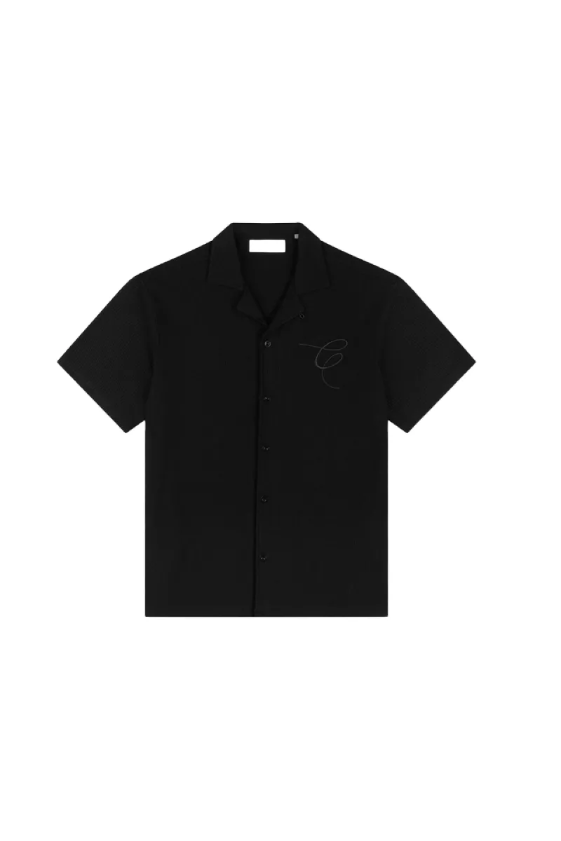 Croyez ribbed shirt black