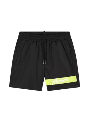 Malelions captain swim shorts black/bright green