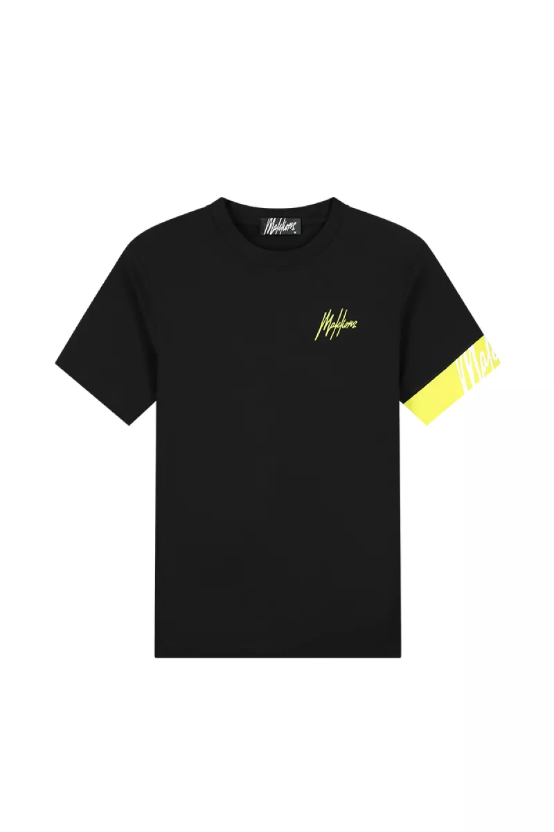 Malelions captain t-shirt 2.0 black/bright green
