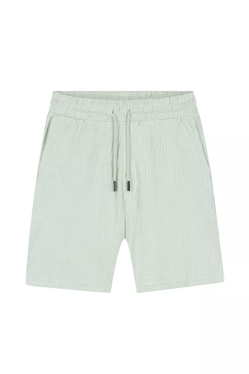 Malelions monogram towelling shorts pale aqua