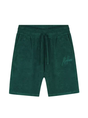 Malelions signature towelling shorts petrol green