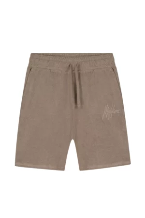 Malelions signature towelling shorts taupe