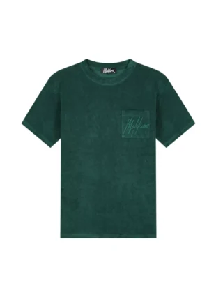 Malelions signature towelling t-shirt petrol green