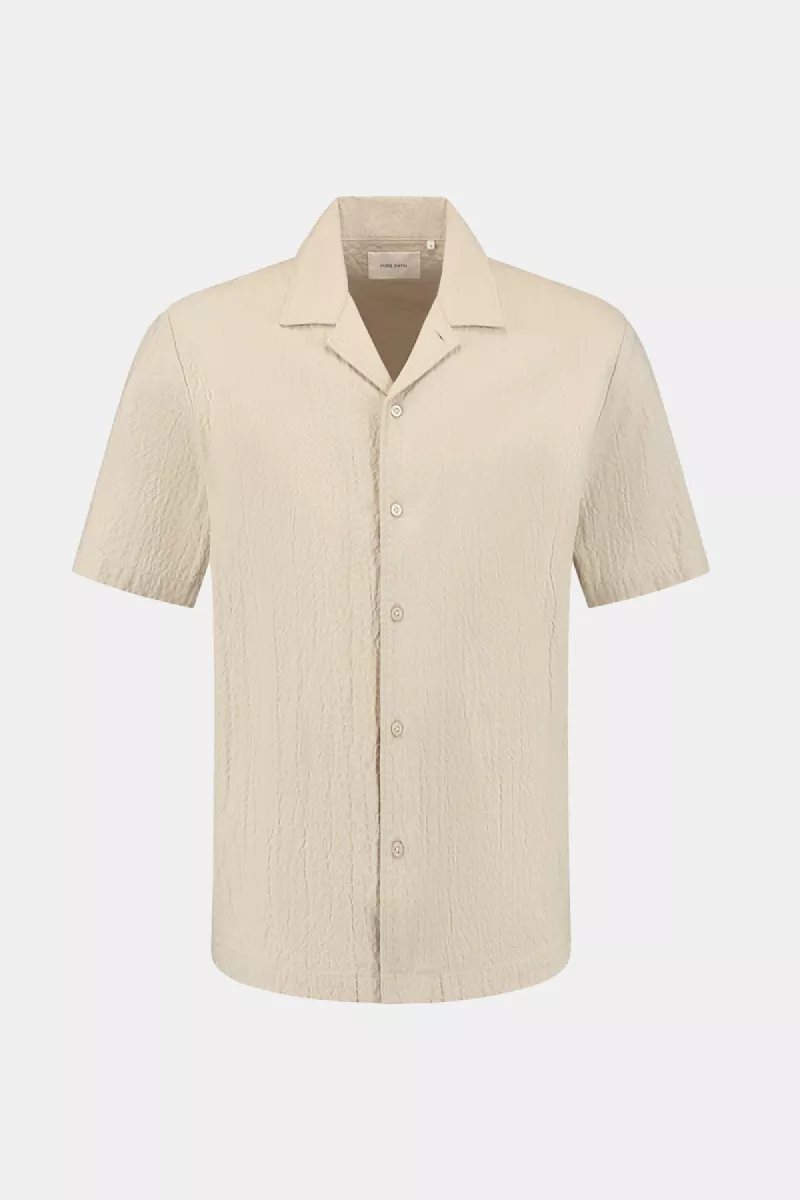 Pure Path Overshirt Korte Mouw 1 Pure Path 24020201 46-sand